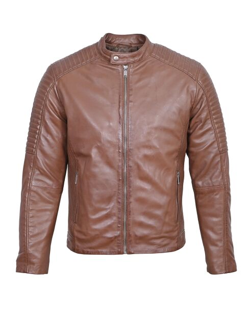 Veste en Cuir Lewis cognac