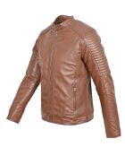 Veste en Cuir Lewis cognac