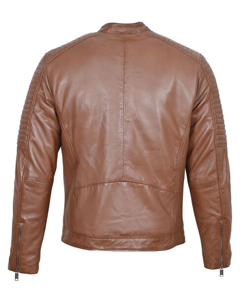 Veste en Cuir Lewis cognac