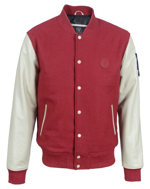 Eliot rode jas van wol en leer