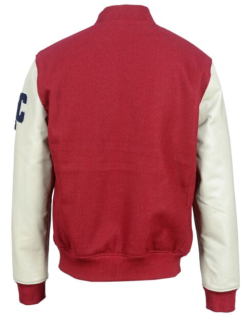 Veste en Laine & Cuir  Eliot rouge