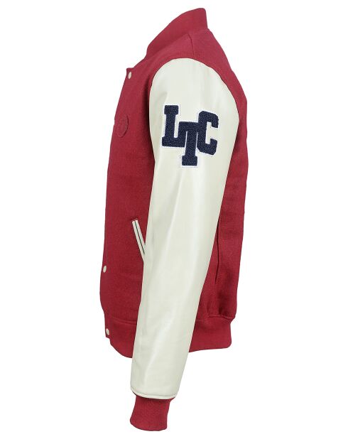Veste en Laine & Cuir  Eliot rouge