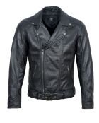 Chaqueta de cuero negra Paul