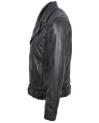 Chaqueta de cuero negra Paul