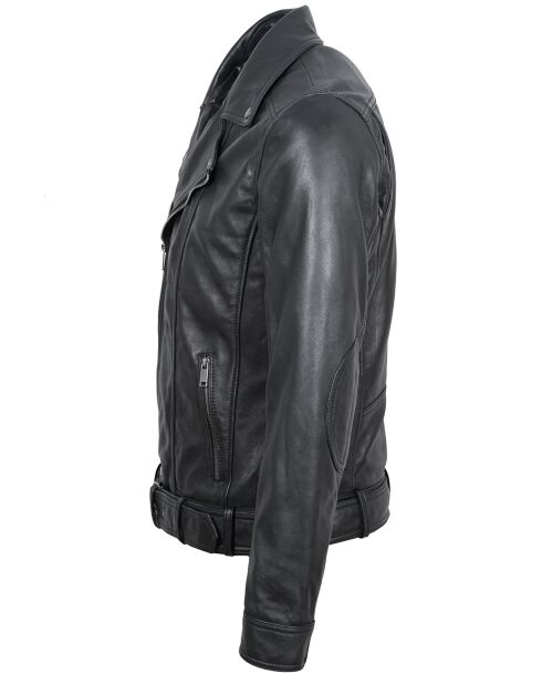 Chaqueta de cuero negra Paul