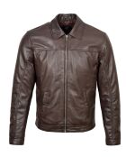 Braune Lederjacke William