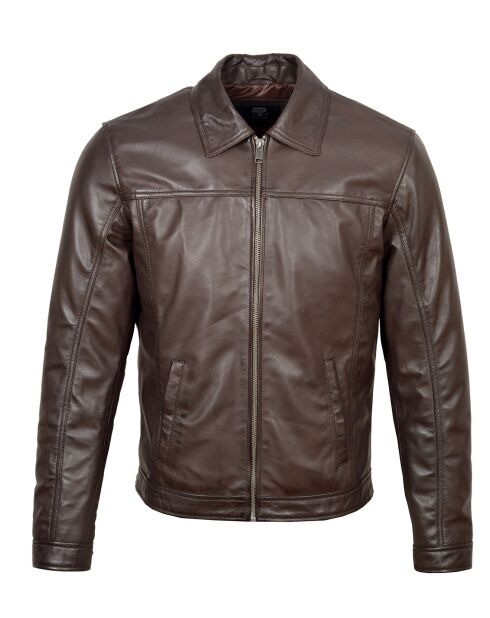 Braune Lederjacke William