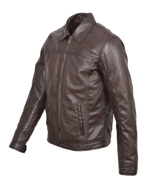 Braune Lederjacke William