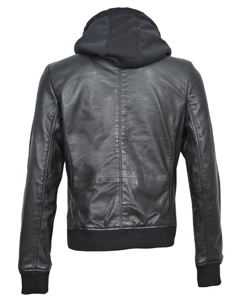 Veste en Cuir Lola noire