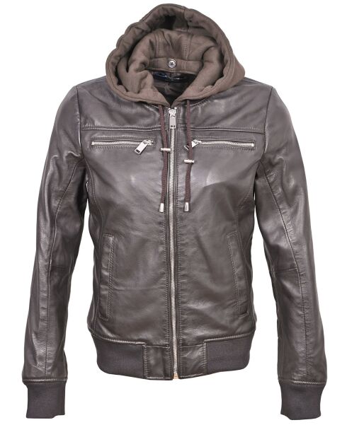 Veste en Cuir Lola marron