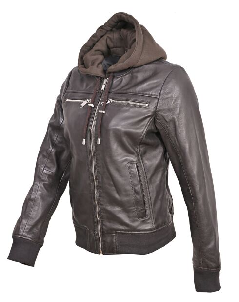 Veste en Cuir Lola marron