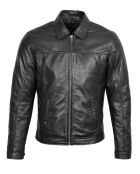 Veste en Cuir William noire