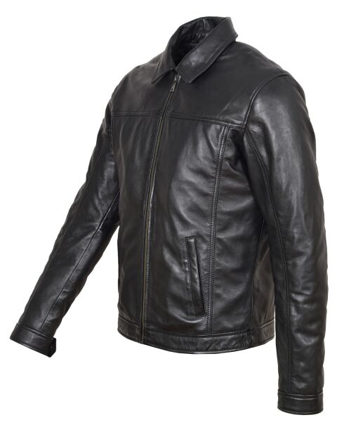 Veste en Cuir William noire