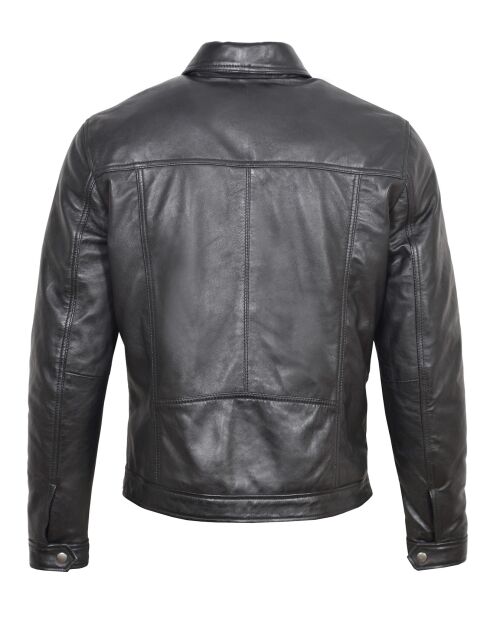 Veste en Cuir William noire