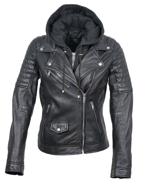 Veste en Cuir Juliette noire