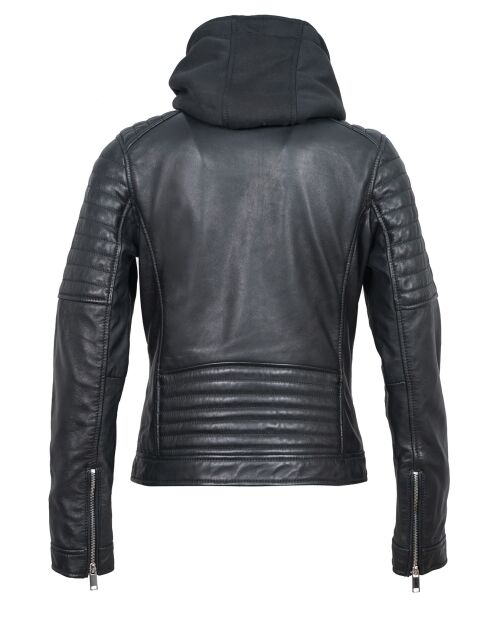 Veste en Cuir Juliette noire