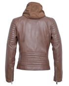 Veste en Cuir Juliette cognac