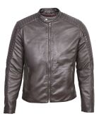 Veste en Cuir Lewis marron