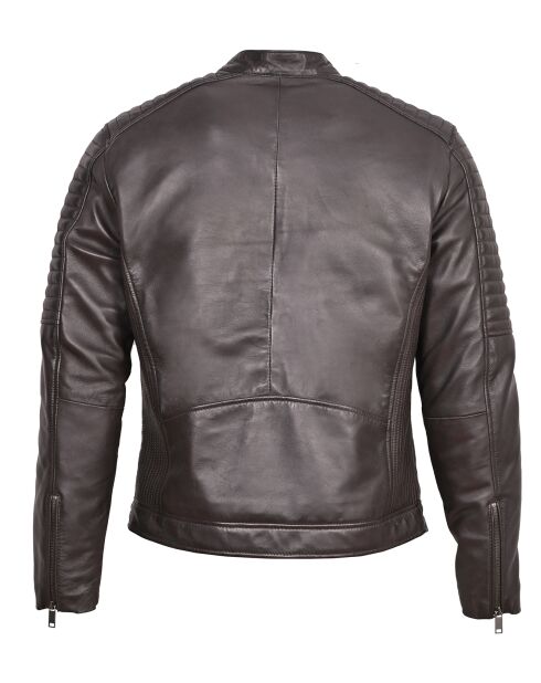 Veste en Cuir Lewis marron