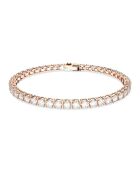 Bracelet Matrix Tennis doré rose