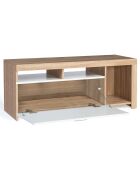 Meuble TV Maryse blanc/bois - 110x40x45 cm