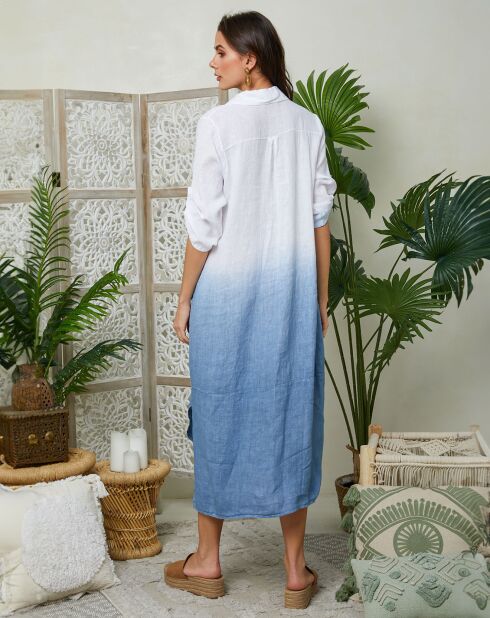 Robe 100% Lin Victoire indigo