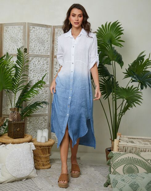 Robe 100% Lin Victoire indigo