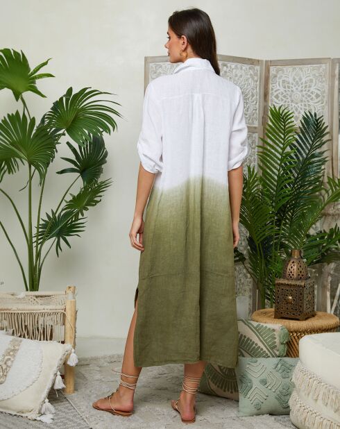 Robe 100% Lin Victoire kaki