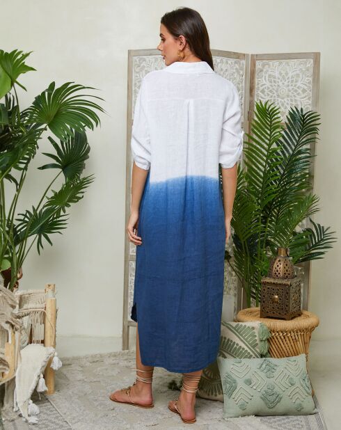 Robe 100% Lin Victoire marine