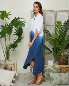 Robe 100% Lin Victoire marine