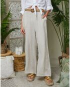 Pantalon 100% Lin Lola beige