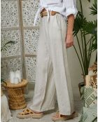 Pantalon 100% Lin Lola beige
