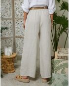 Pantalon 100% Lin Lola beige