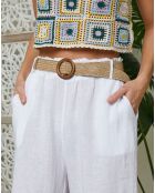 Pantalon 100% Lin Lola blanc