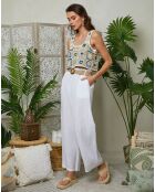Pantalon 100% Lin Lola blanc