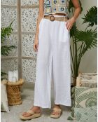 Pantalon 100% Lin Lola blanc