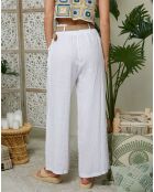 Pantalon 100% Lin Lola blanc