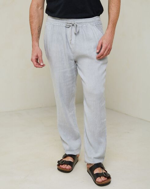 Pantalon Elio gris clair