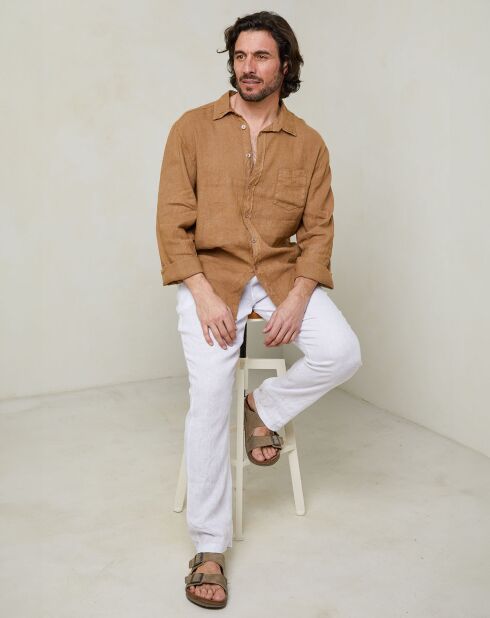 Camicia Gaspard in cammello