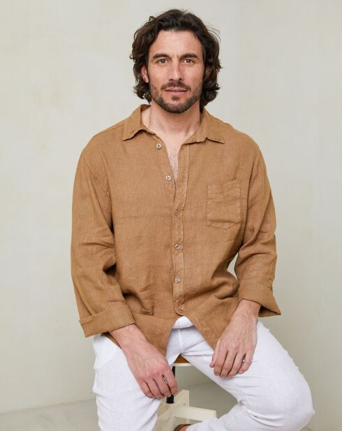 Camicia Gaspard in cammello