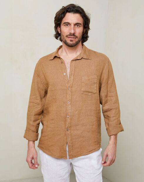 Camicia Gaspard in cammello