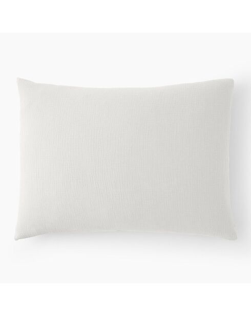 Taie d'oreiller 100% Gaze de coton blanche