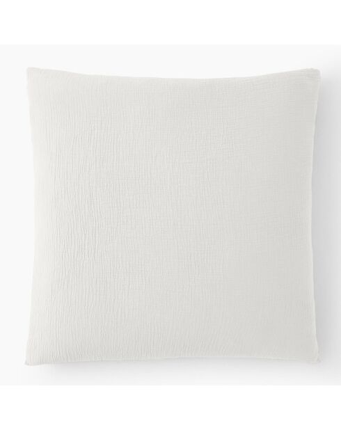 Taie d'oreiller 100% Gaze de coton blanche