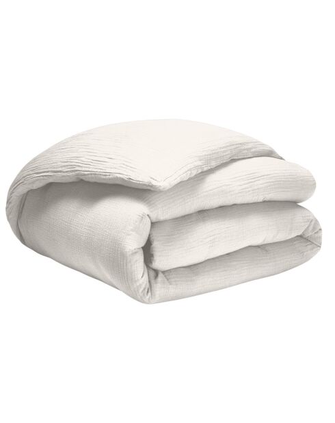 Housse de couette 100% Gaze de coton blanche