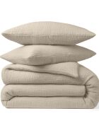 Taie d'oreiller 100% Gaze de coton beige