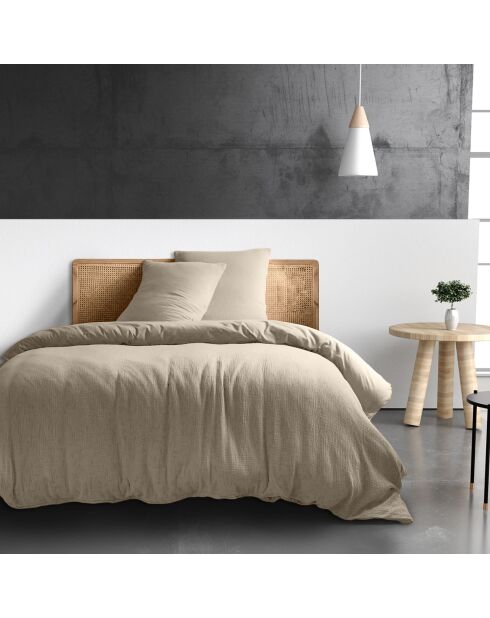Housse de couette 100% Gaze de coton beige