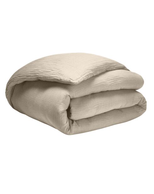 Housse de couette 100% Gaze de coton beige