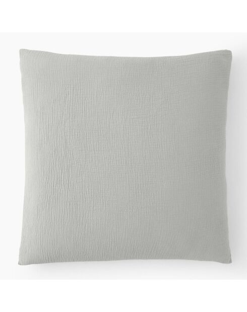 Taie d'oreiller 100% Gaze de coton grise