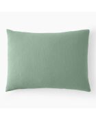 Taie d'oreiller 100% Gaze de coton verte