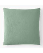 Taie d'oreiller 100% Gaze de coton verte